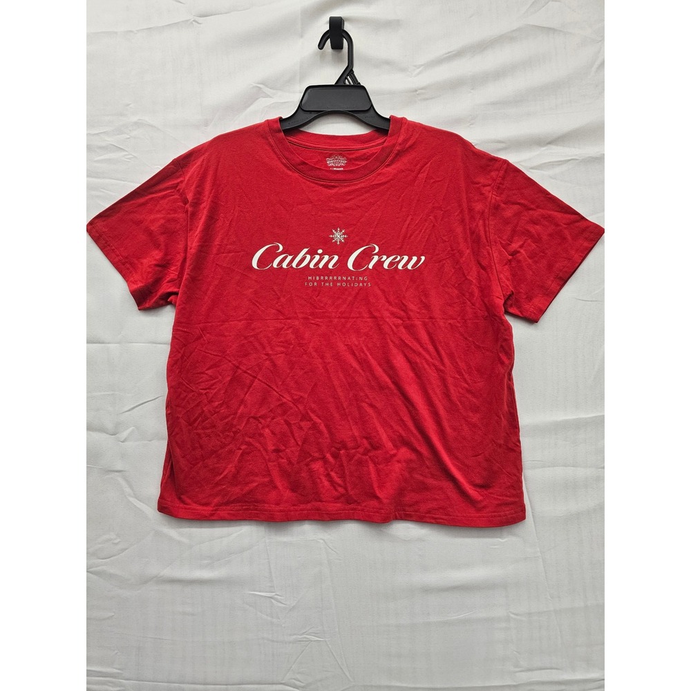 Wondershop Target Cabin Crew Christmas Sleep Shirt Womens Large Red Pajama Top